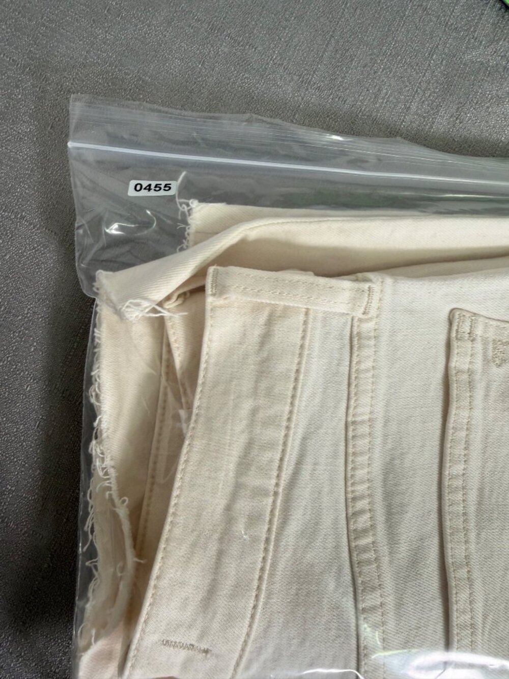Madewell The Perfect Vintage Wide-Leg Crop Jean  Raw Hem Size 27 S Neutral - Picture 16 of 16